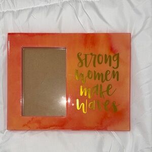 Charming Charlie Orange and Gold Picture Frame